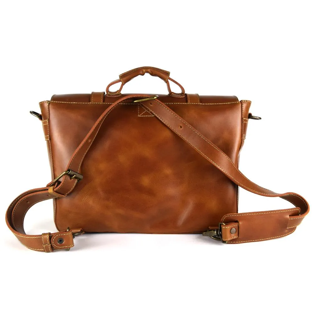 Wyoming Portfolio Briefcase in Cognac Leather