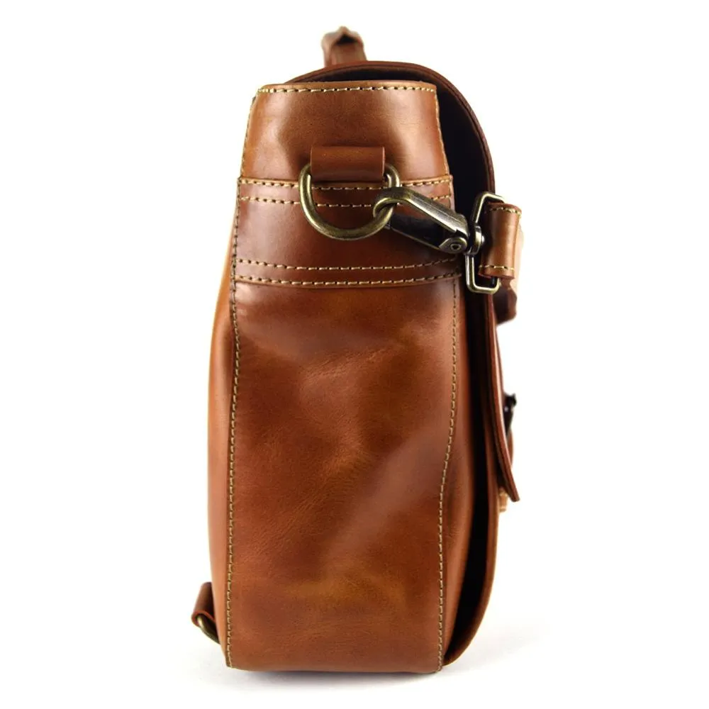 Wyoming Portfolio Briefcase in Cognac Leather